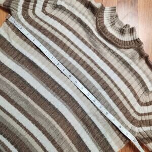 Vintage Norton McNaughton PXL Sweater brown gold petite long sleeve pullover